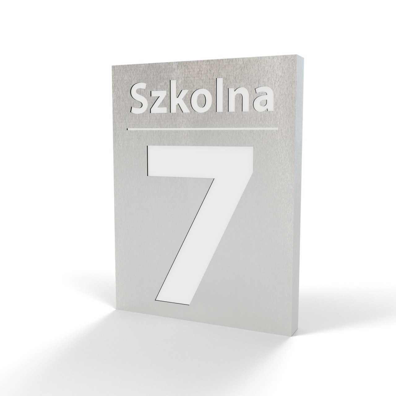 Podświetlany numer domu RPT LED 40×30 INOX 1