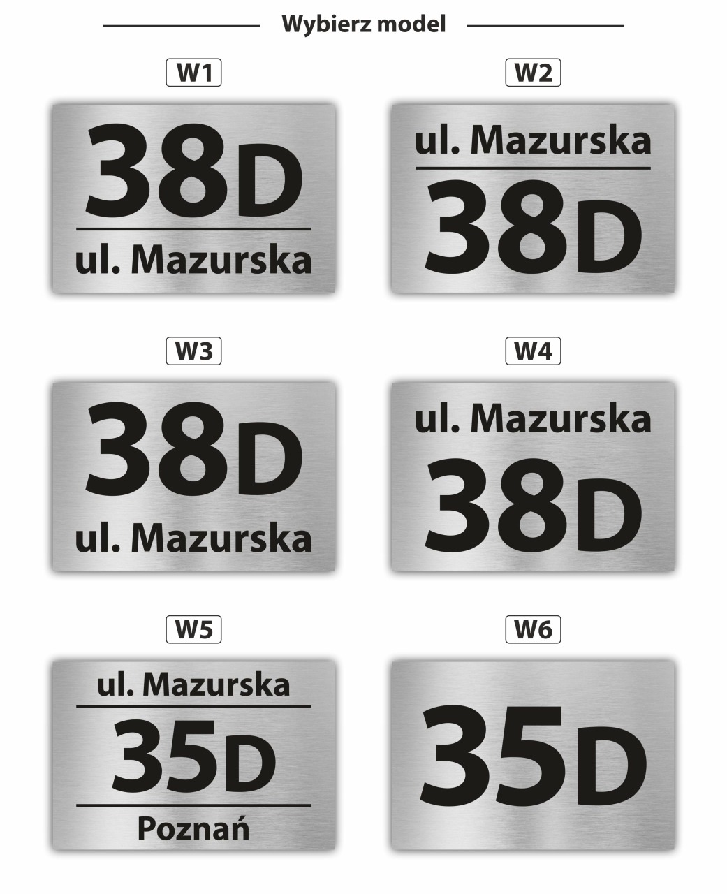 Tabliczka Adresowa W-Layer D1 5