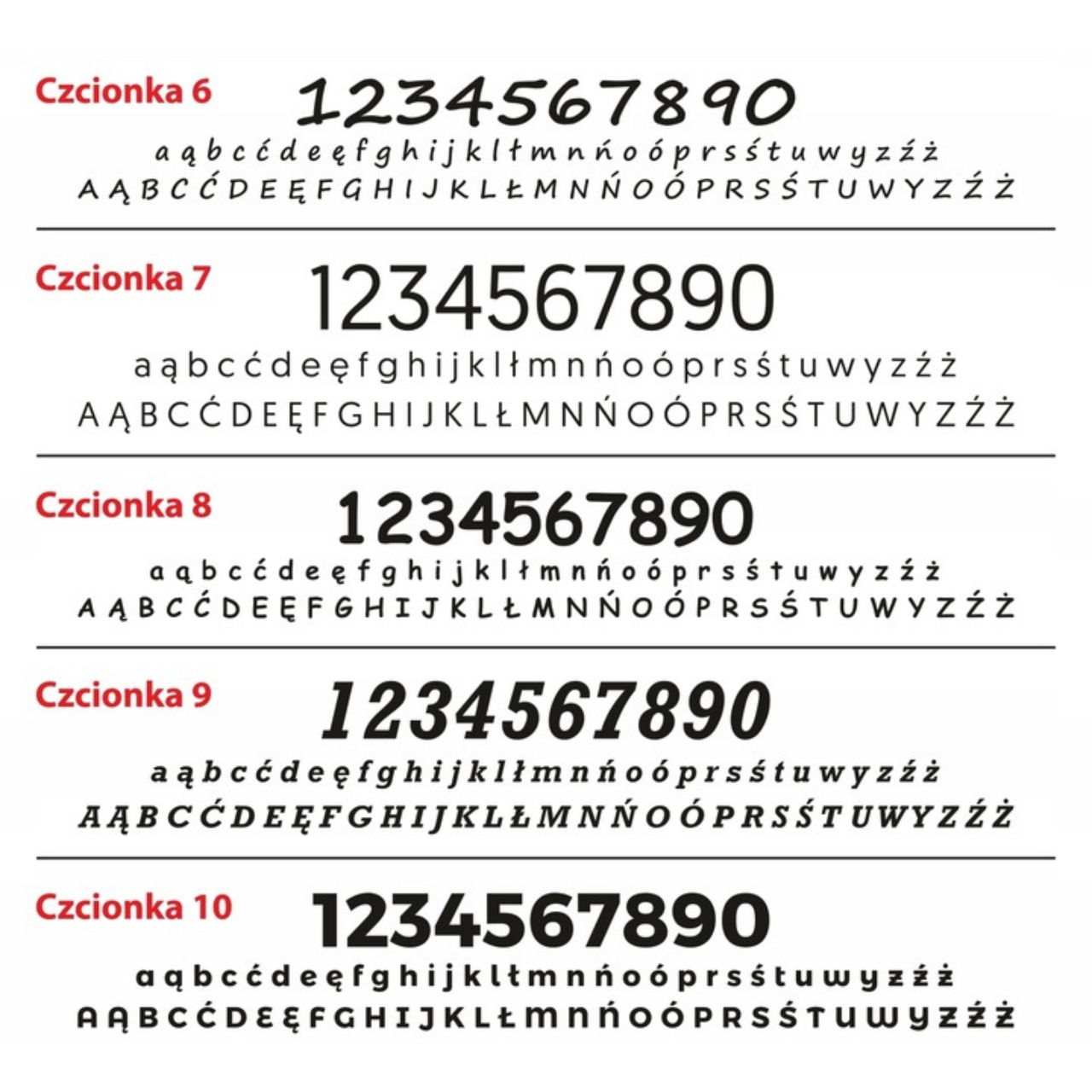 czcionki 6-10